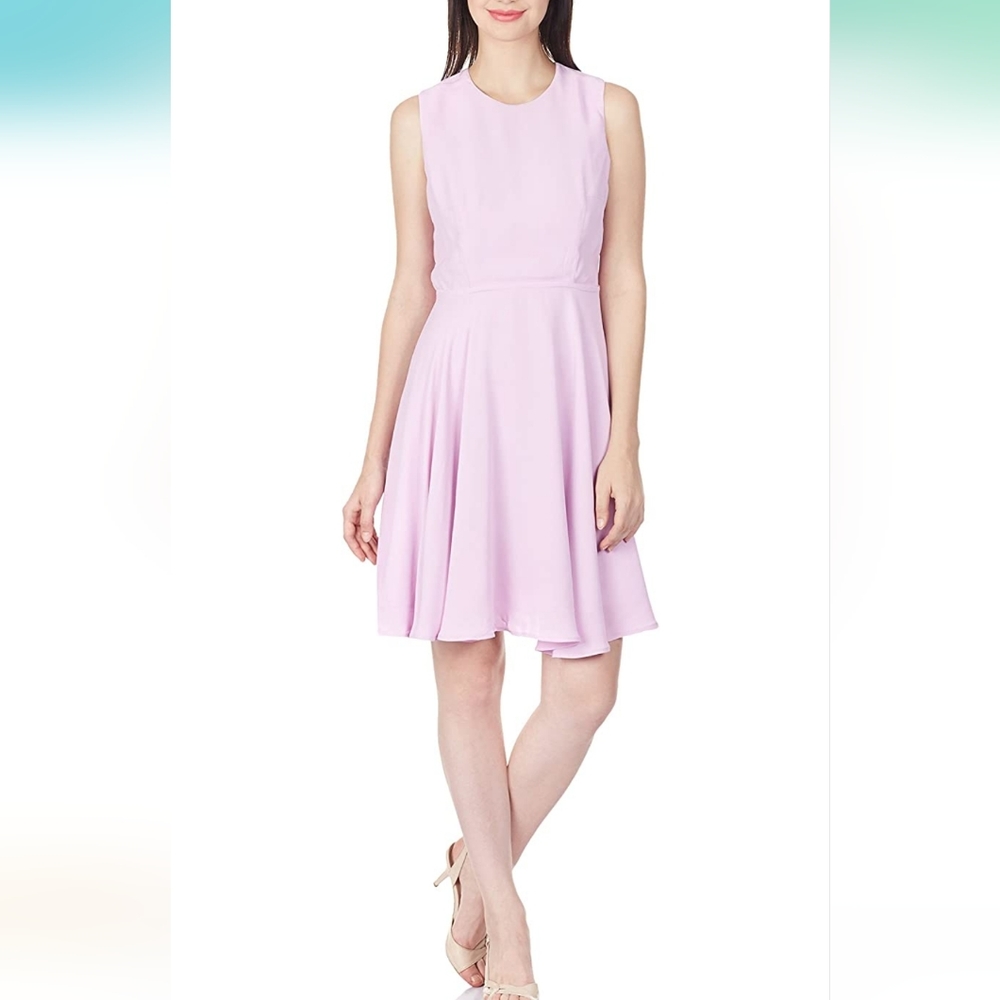 French Connection Women's Ana Crepe Sleeveless Fit-and-Flare Dress Size 2